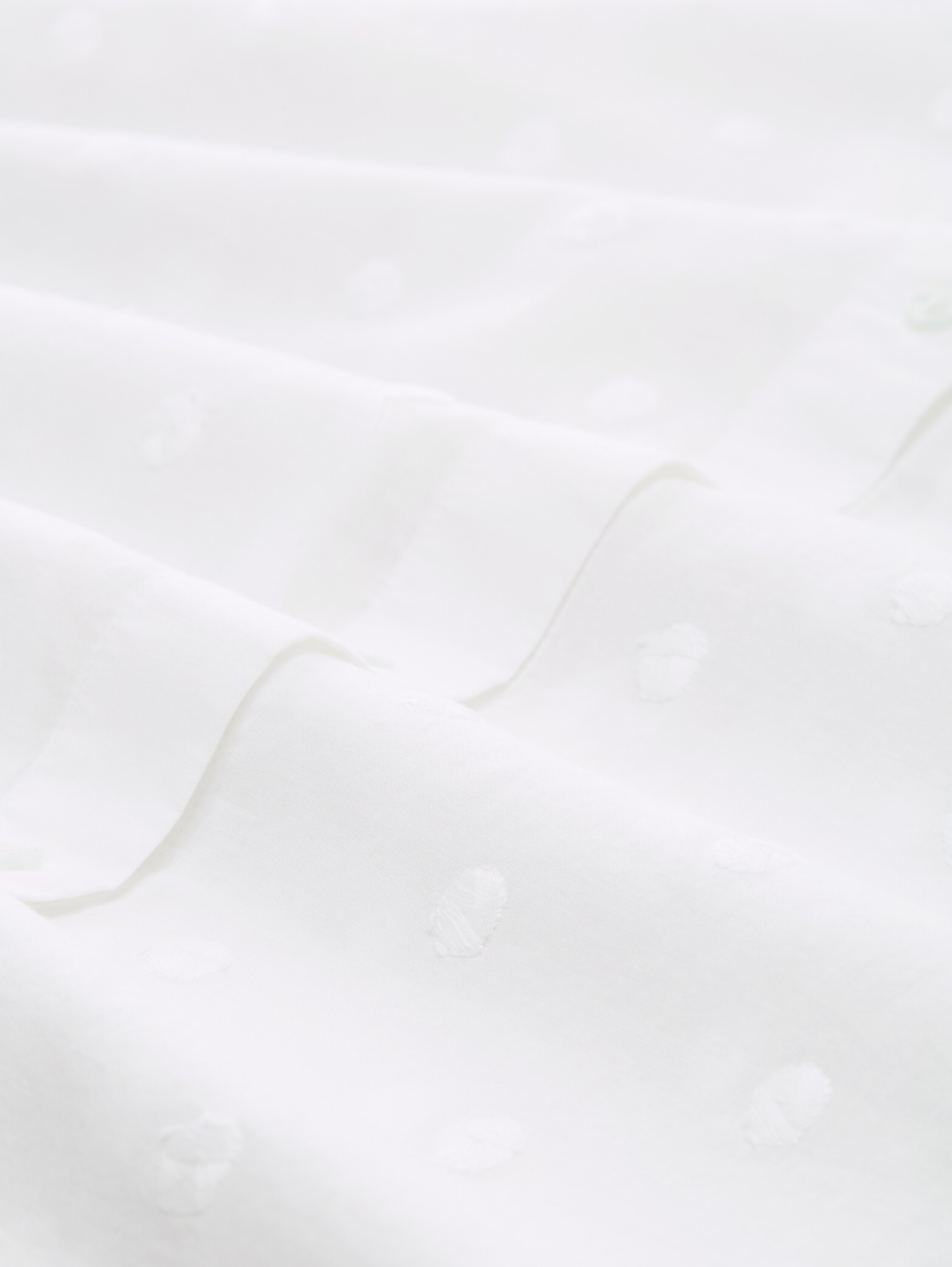 Hemdbluse mit gepunkteter Struktur - white - 