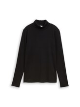 Selected, Long-sleeved shirt with turtleneck by Tom Tailor, black