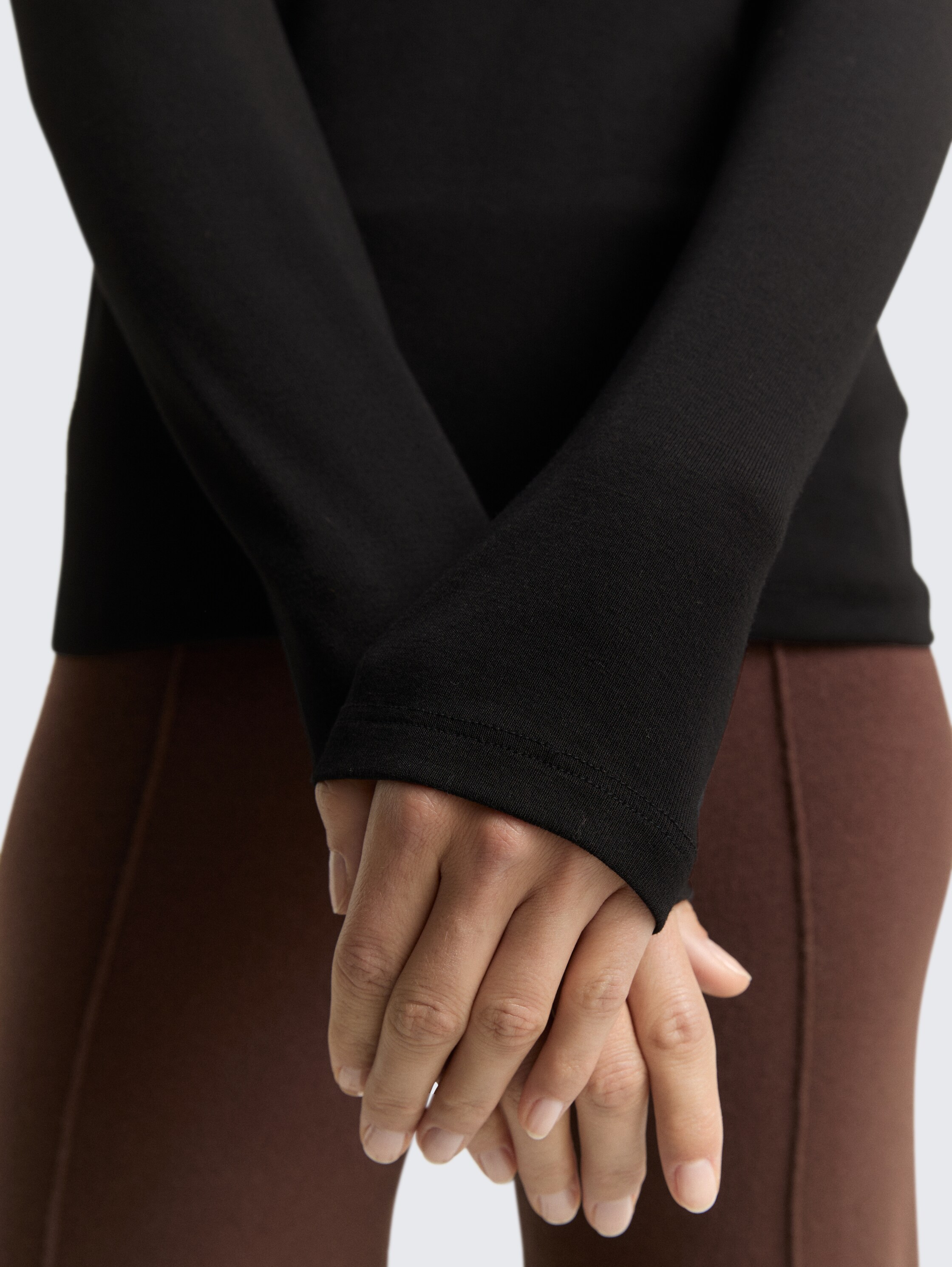 Langarmshirt mit Rollkragen - deep_black_1 - 