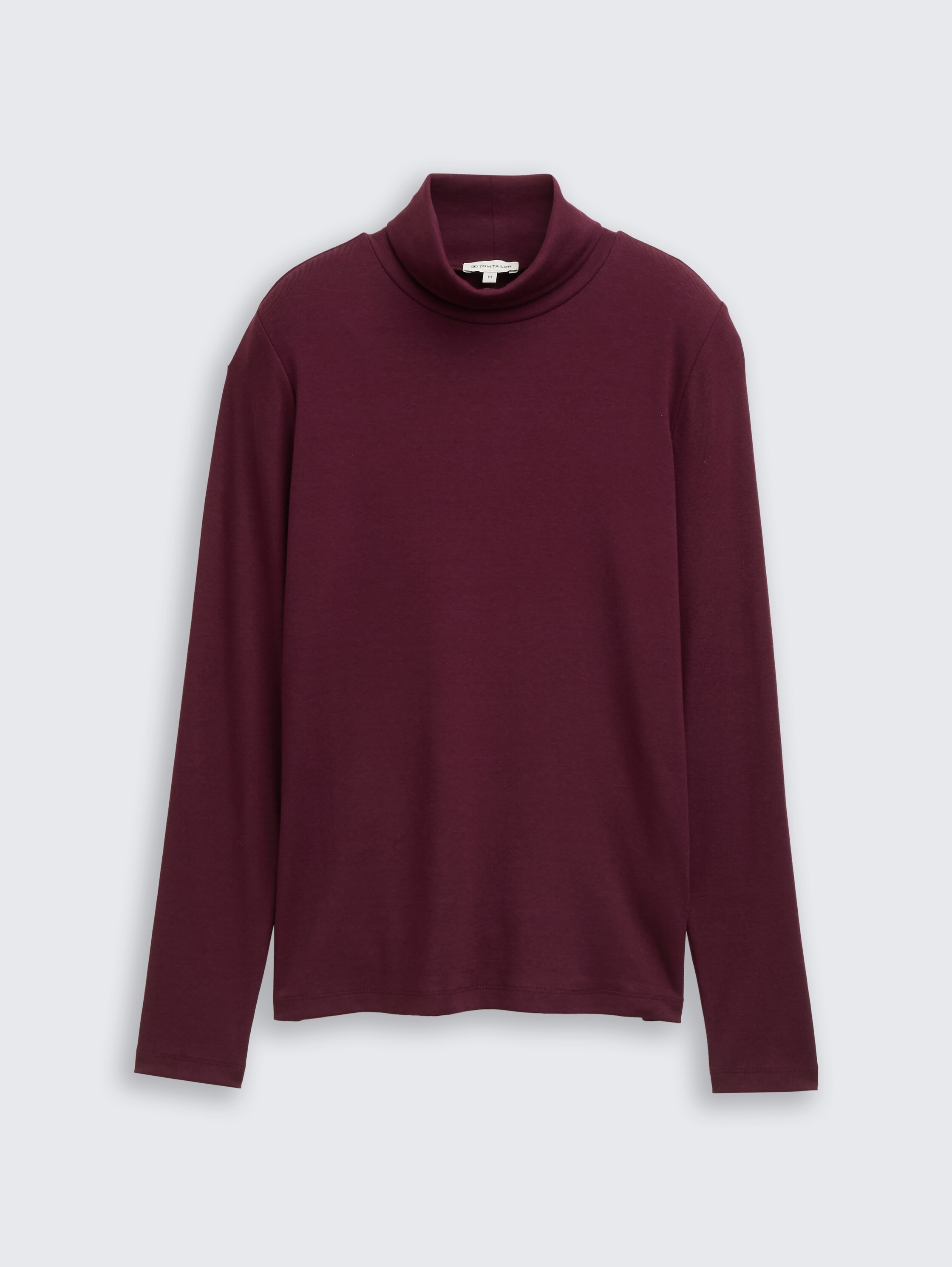 Long-sleeved shirt with turtleneck - bordeaux_red - 