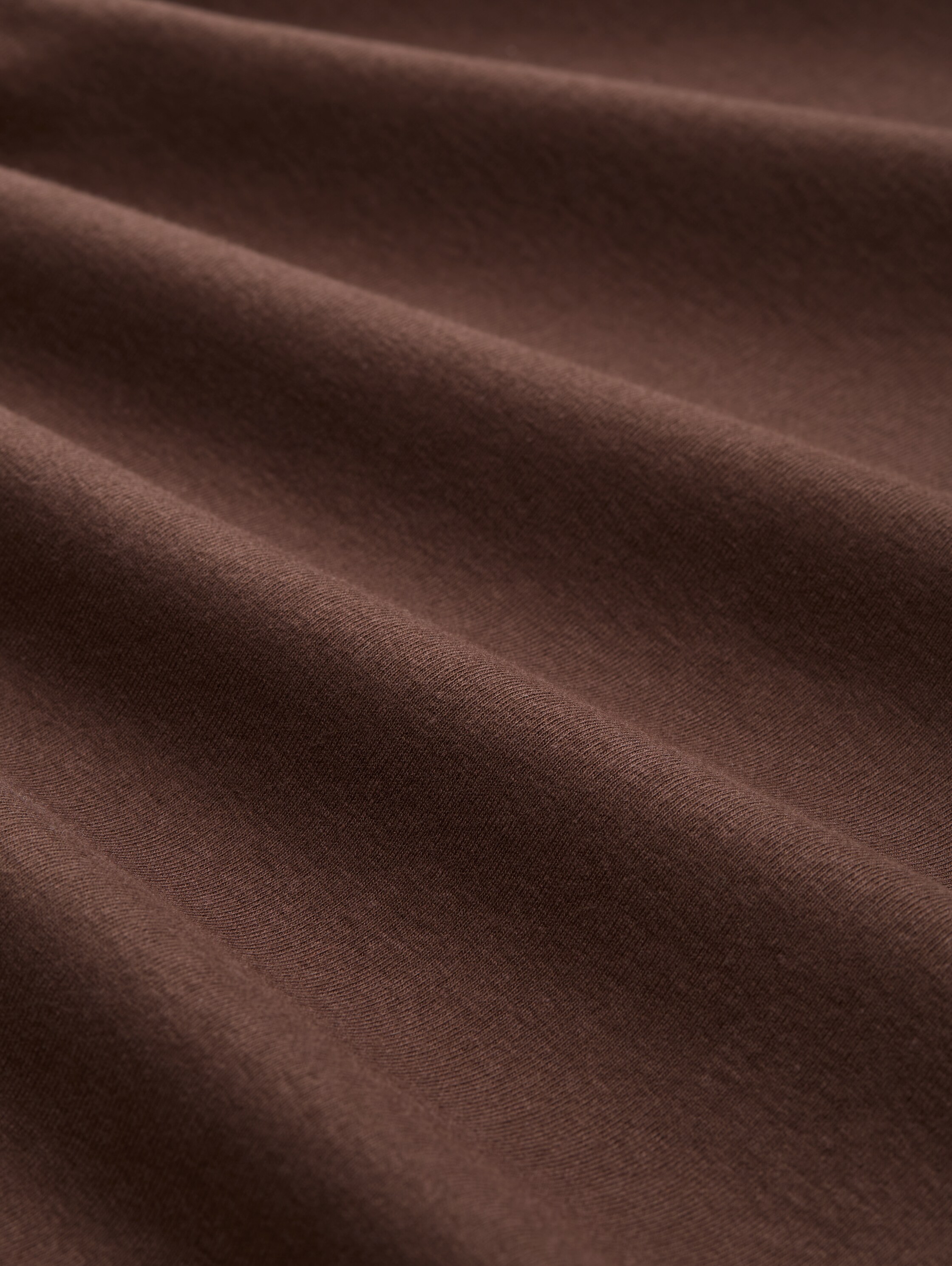 Shirt met lange mouwen en col - dark pecan brown - Materiaalweergave