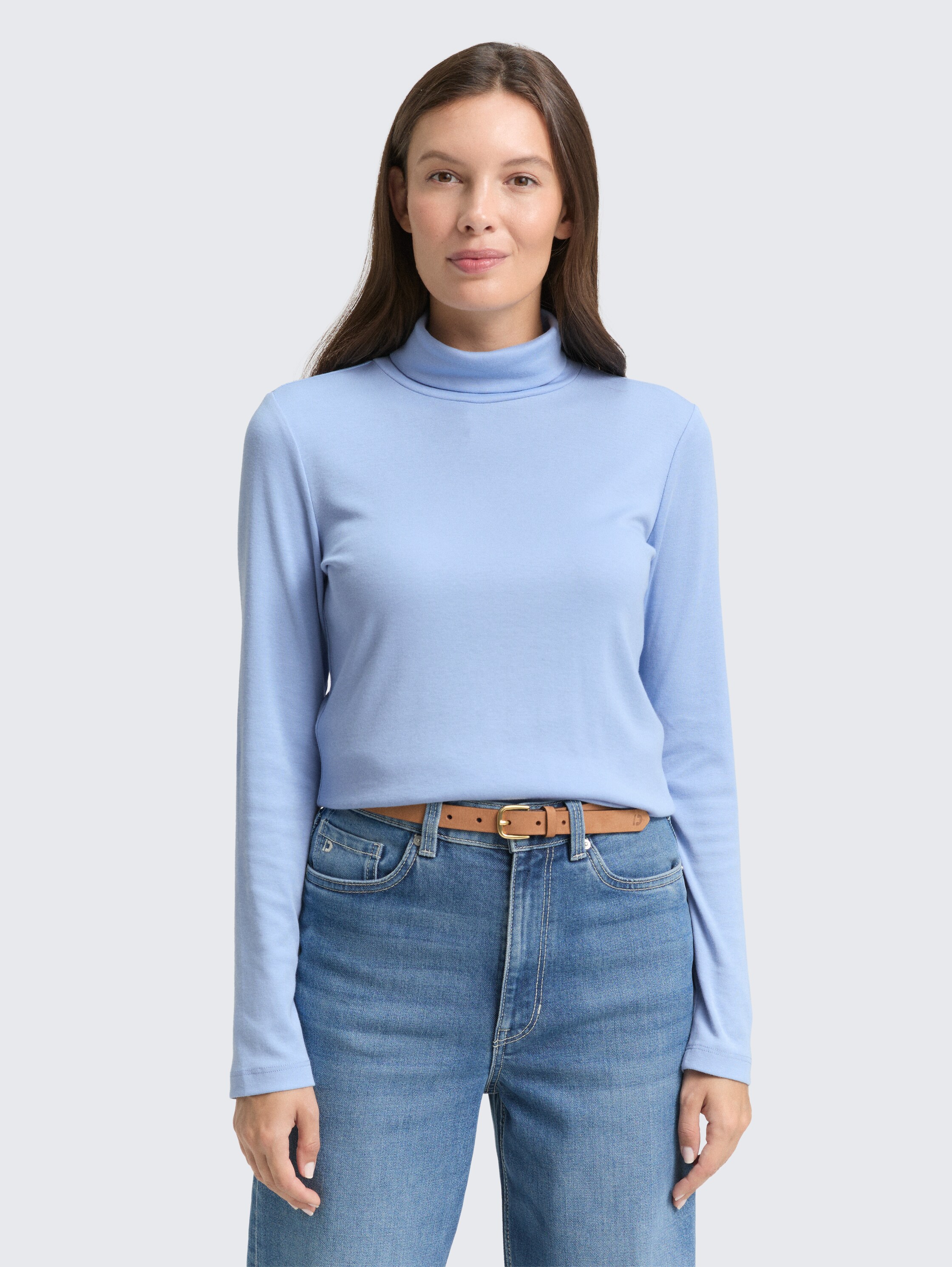 Shirt met lange mouwen en col - light_fjord_blue - 