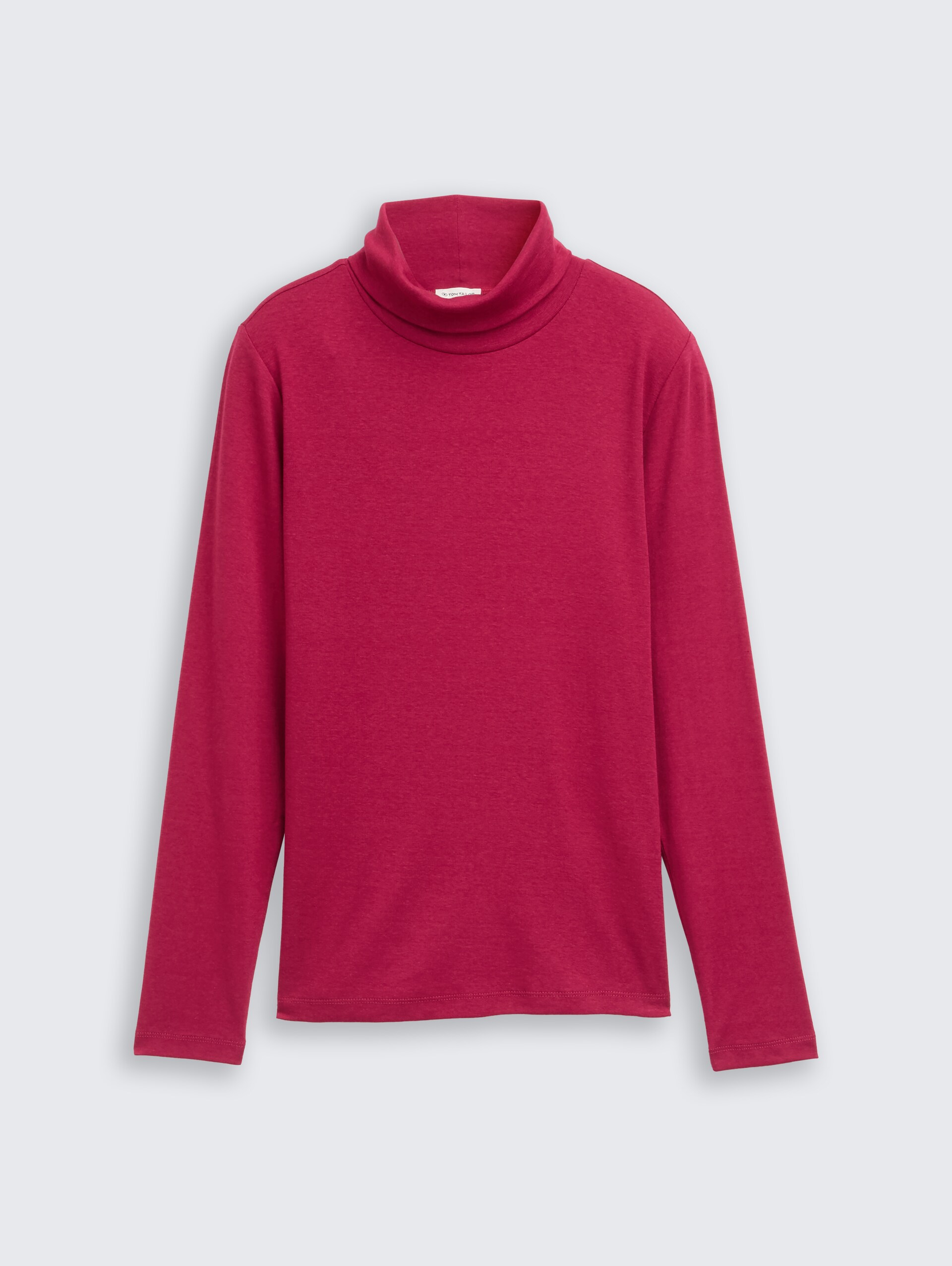 Shirt met lange mouwen en rolkraag - dark pink - Product vooraanzicht