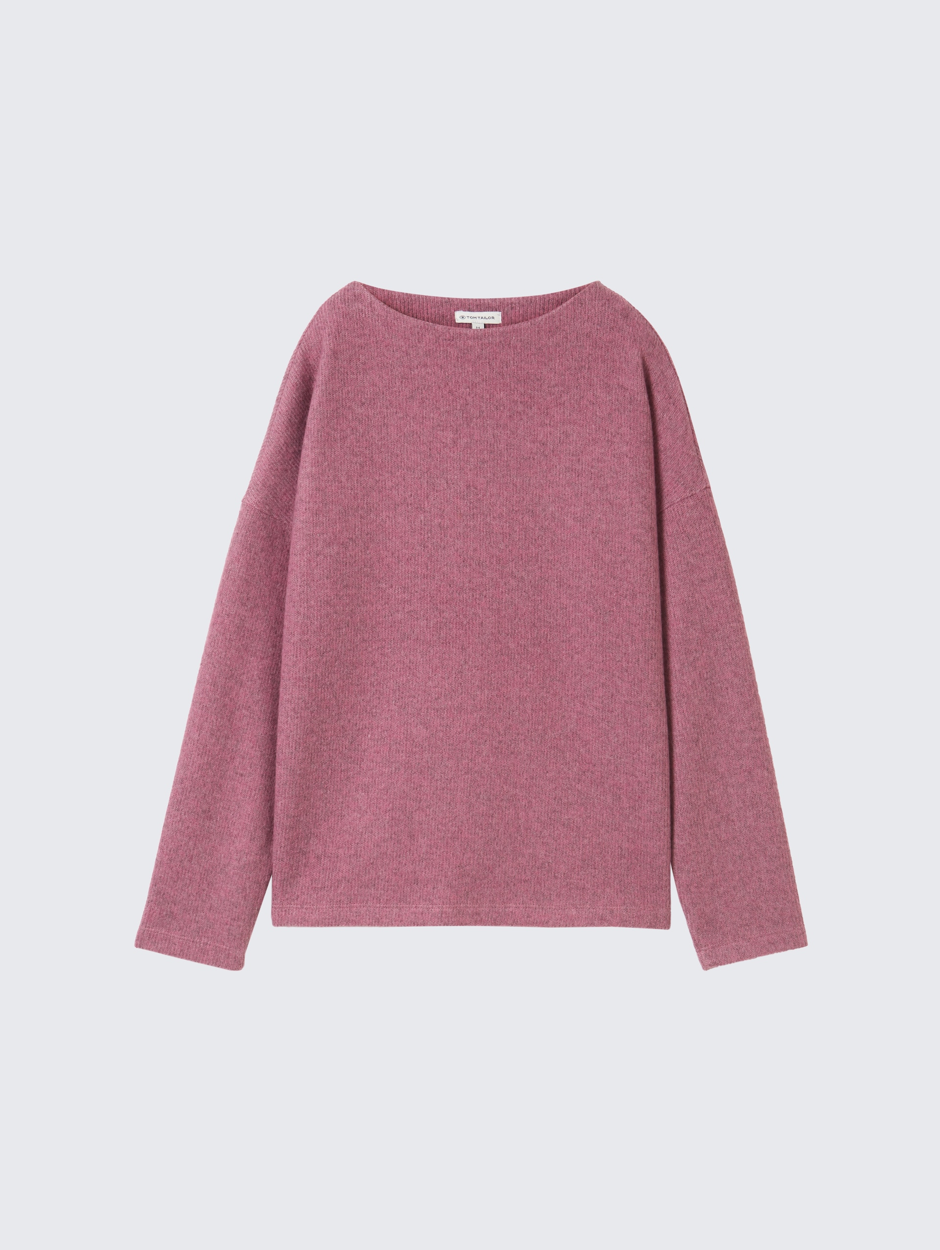 Soft-Touch Sweatshirt mit Knopf-Details - pink velvet melange - Vorder-Produkt-Ansicht