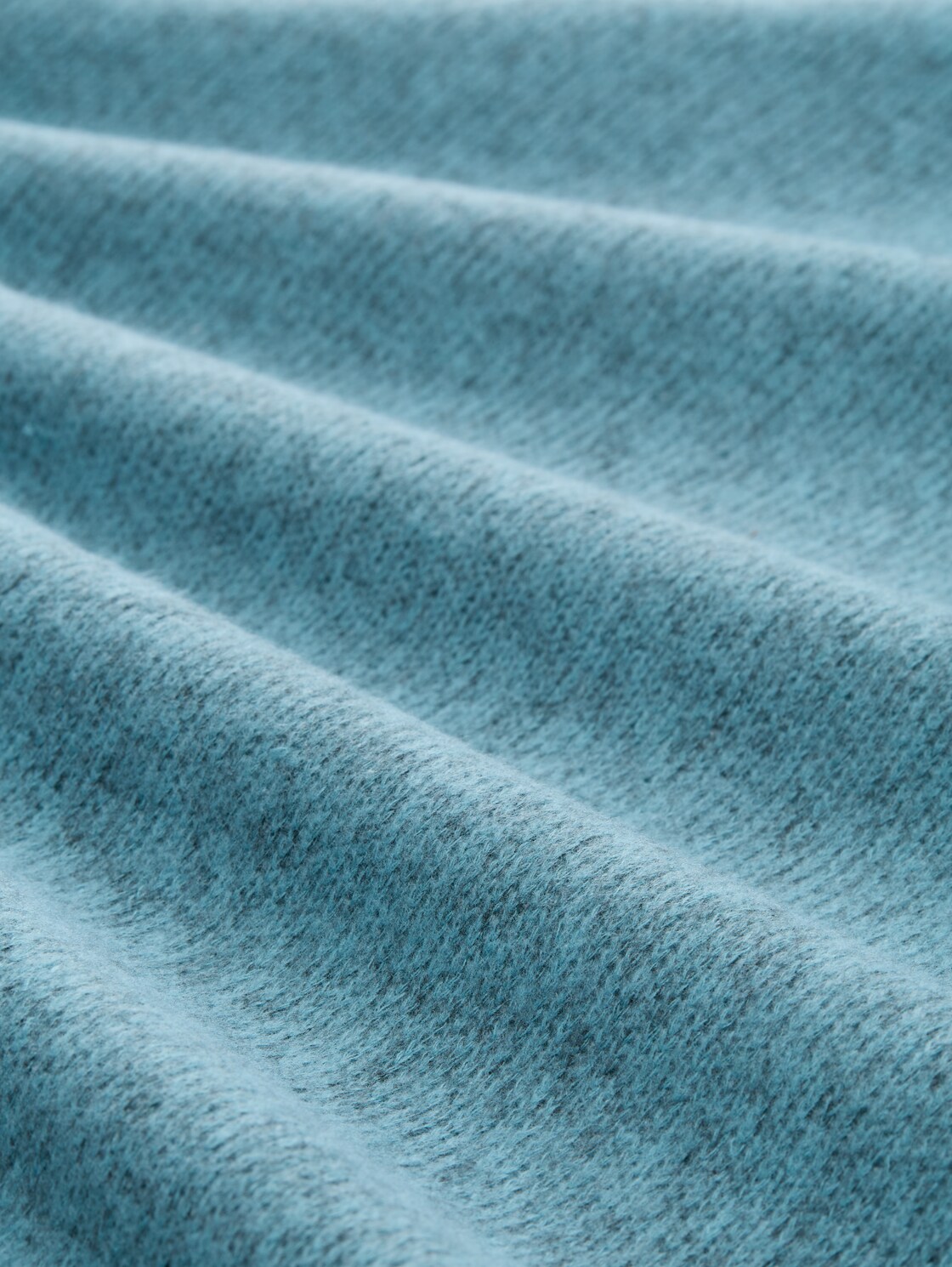 Soft-Touch Sweatshirt mit Knopf-Details - tropical teal melange - Material-Ansicht