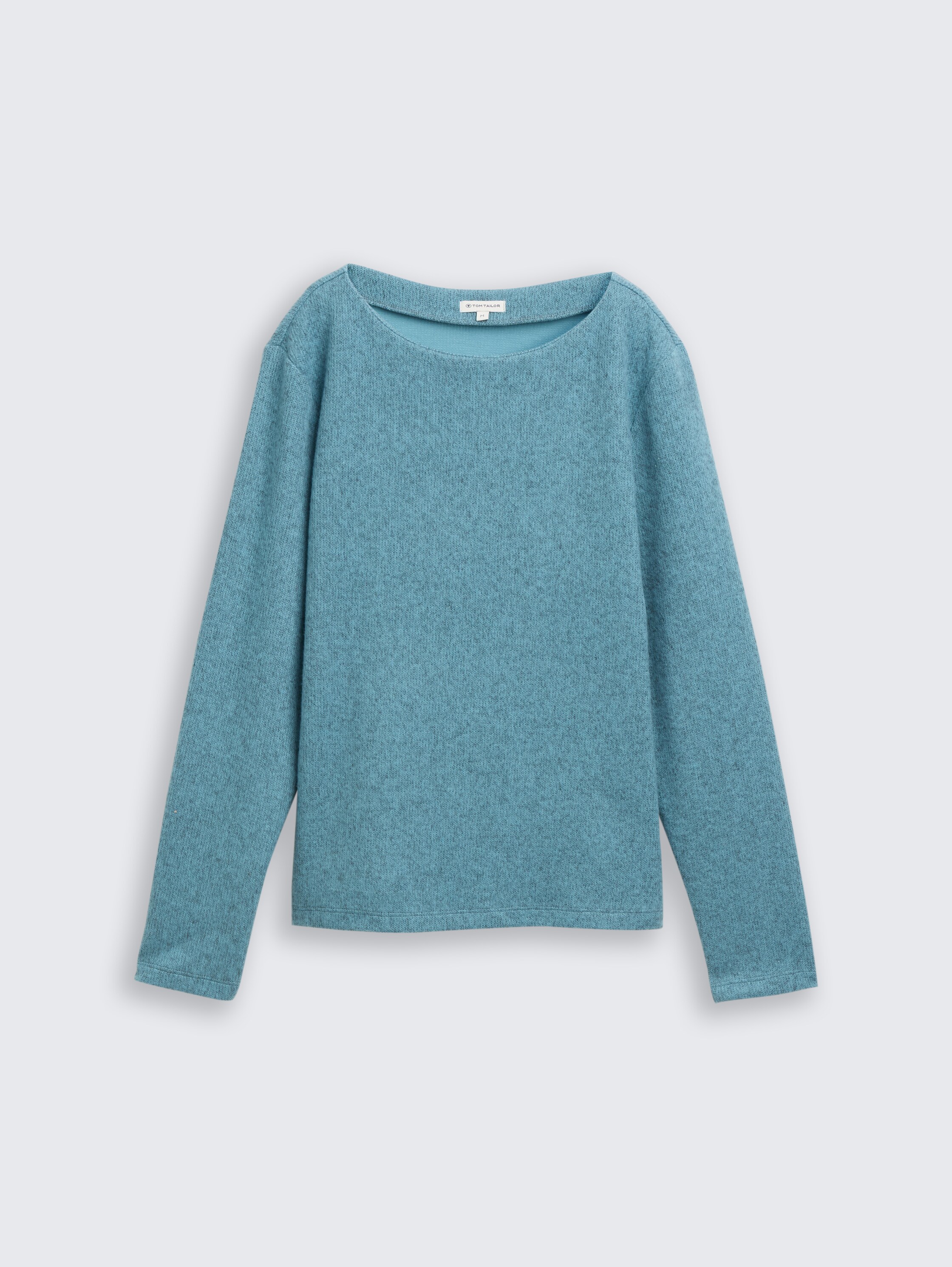 Soft-touch sweatshirt with button details - tropical_teal_melange - 
