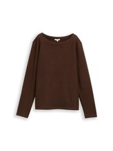 Ausgewählt, Soft-Touch Sweatshirt mit Knopf-Details von Tom Tailor, braun