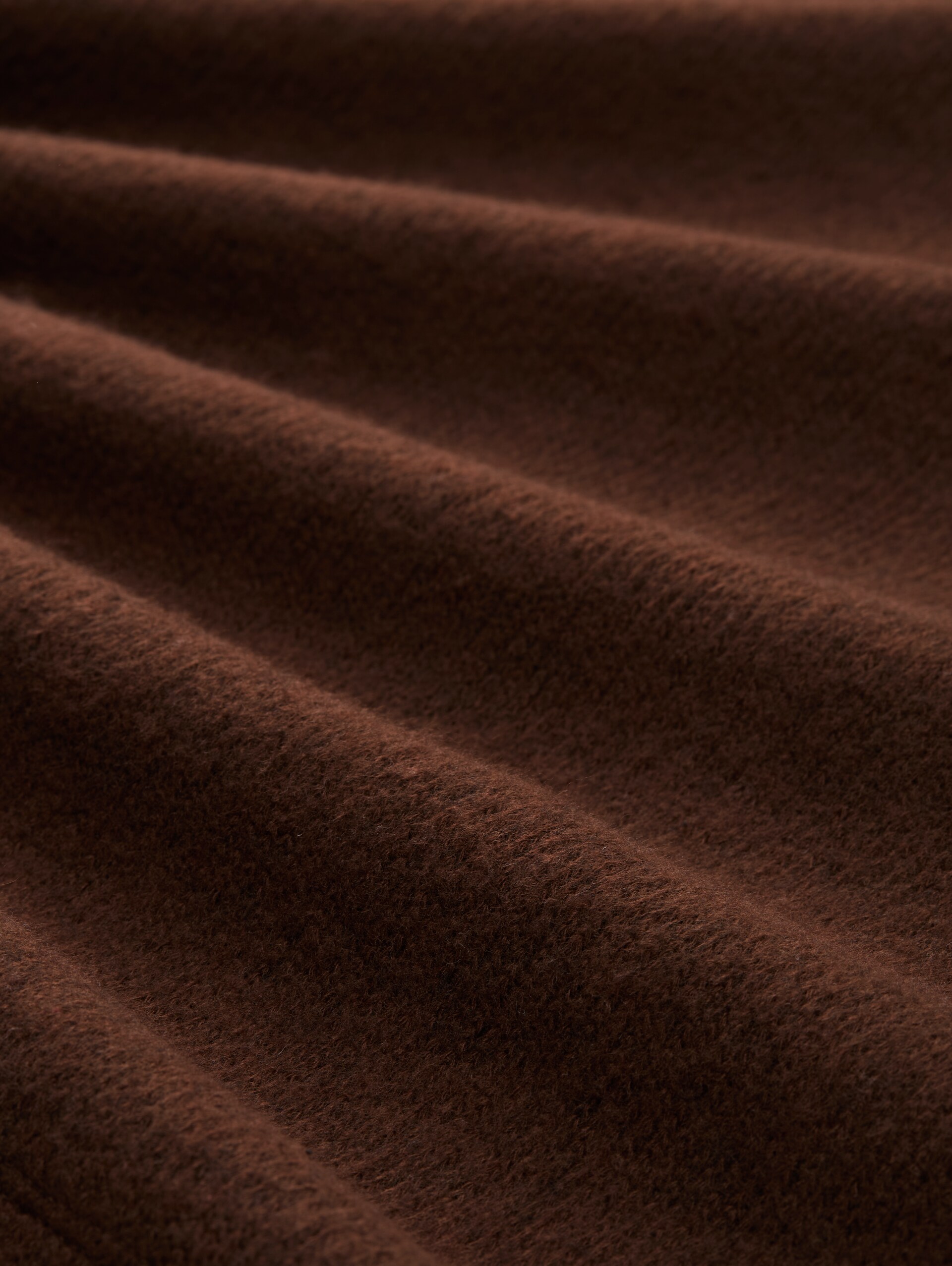 Soft-touch sweatshirt with button details - dark pecan brown melange - Material view