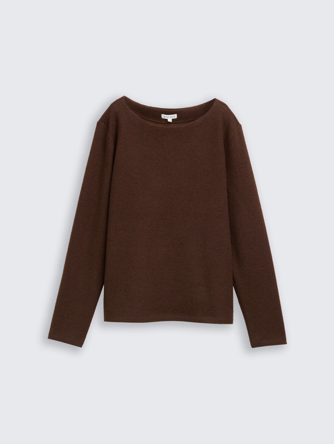 Soft-Touch Sweatshirt mit Knopf-Details - dark pecan brown melange - Vorder-Produkt-Ansicht