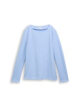 Nicht ausgewählt, Soft-Touch Sweatshirt mit Knopf-Details von , blau