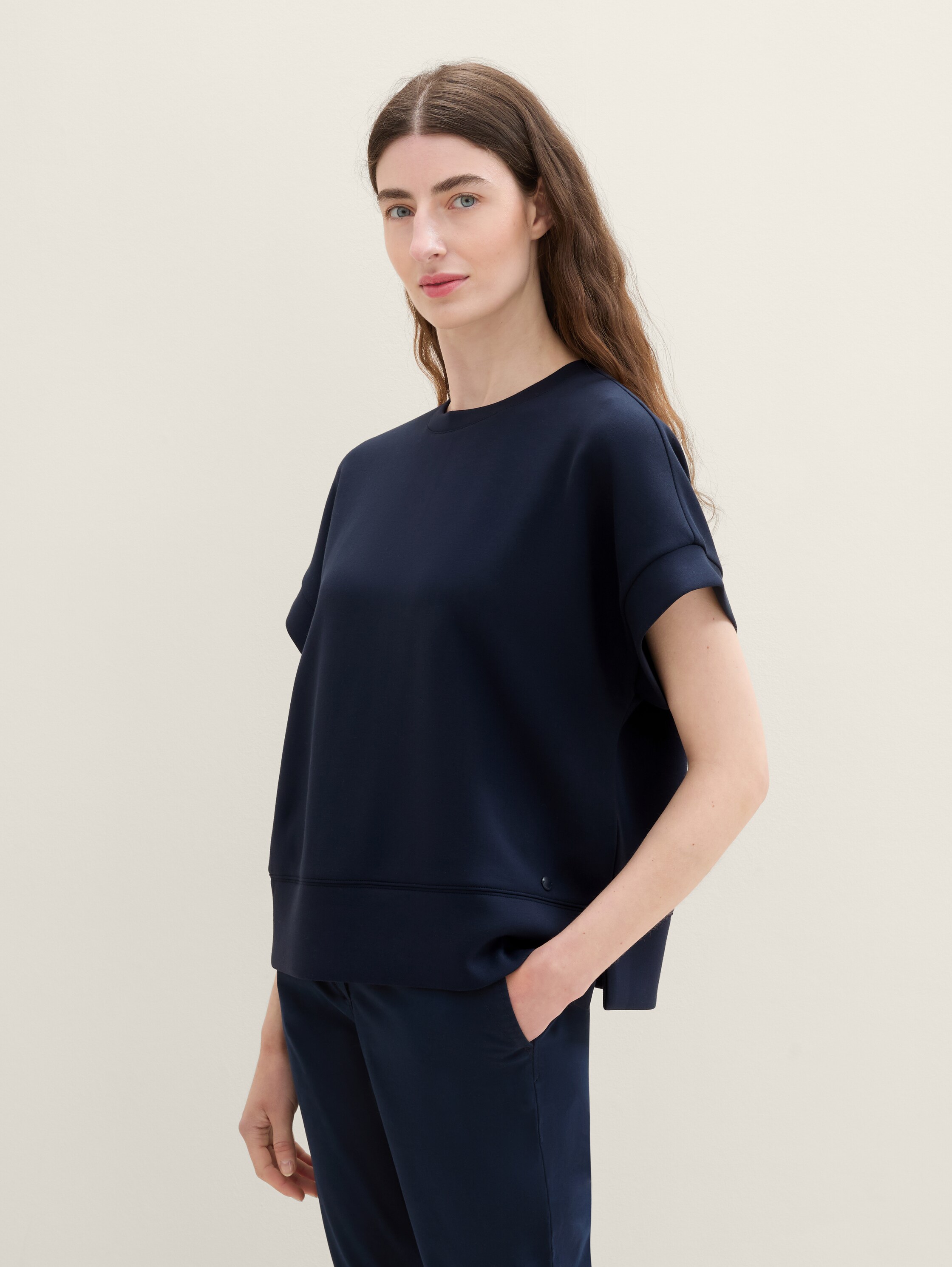 Kurzärmliges Scuba-Sweatshirt - 1