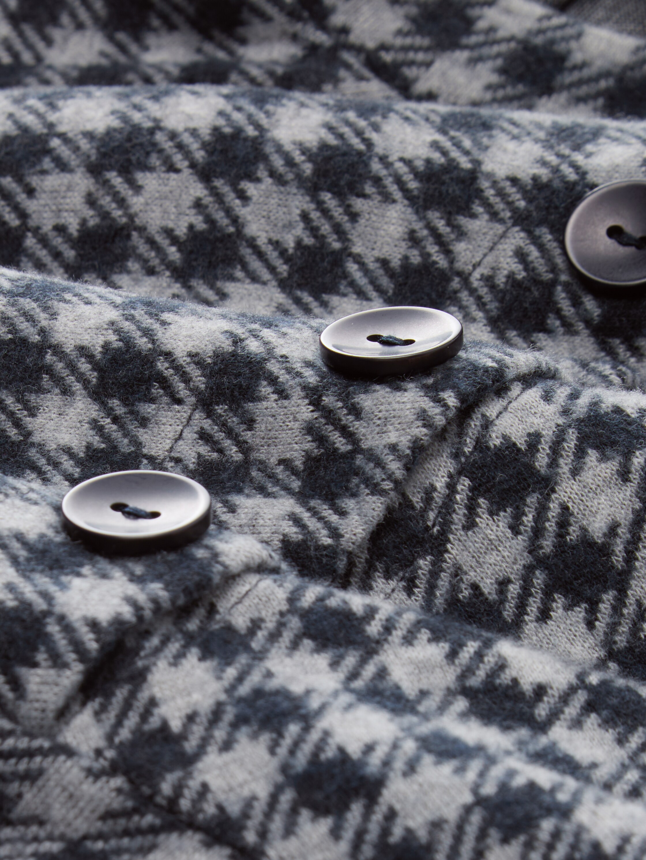 Karo Sweatshirt mit Knopf-Details - printed_vichy_check_design - 
