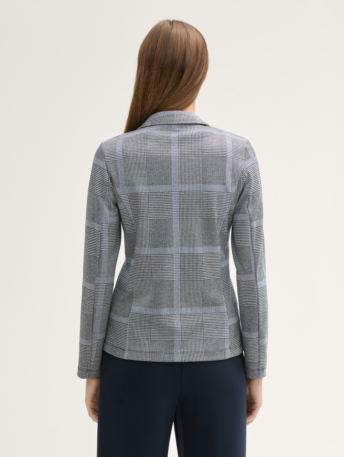 Regular Fit Blazer im Karomuster - navy blue check