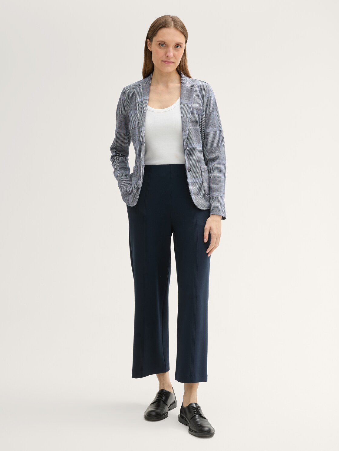 Regular Fit Blazer im Karomuster - navy blue check