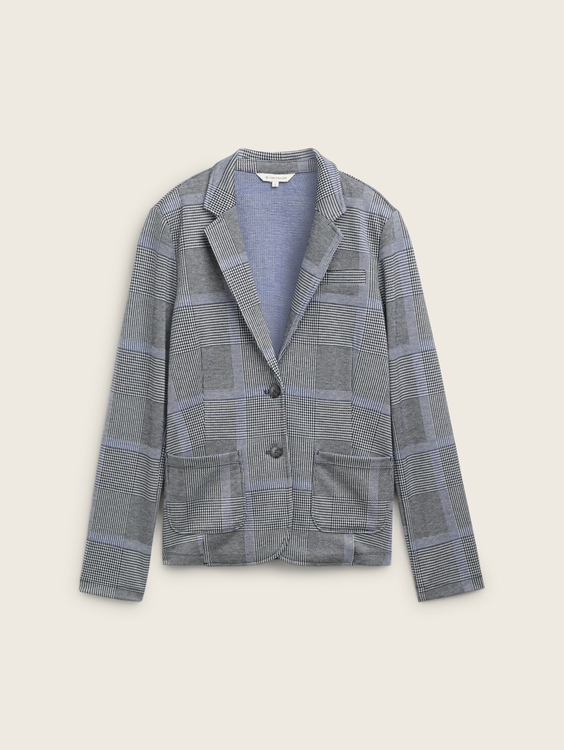 Regular Fit Blazer im Karomuster - navy blue check