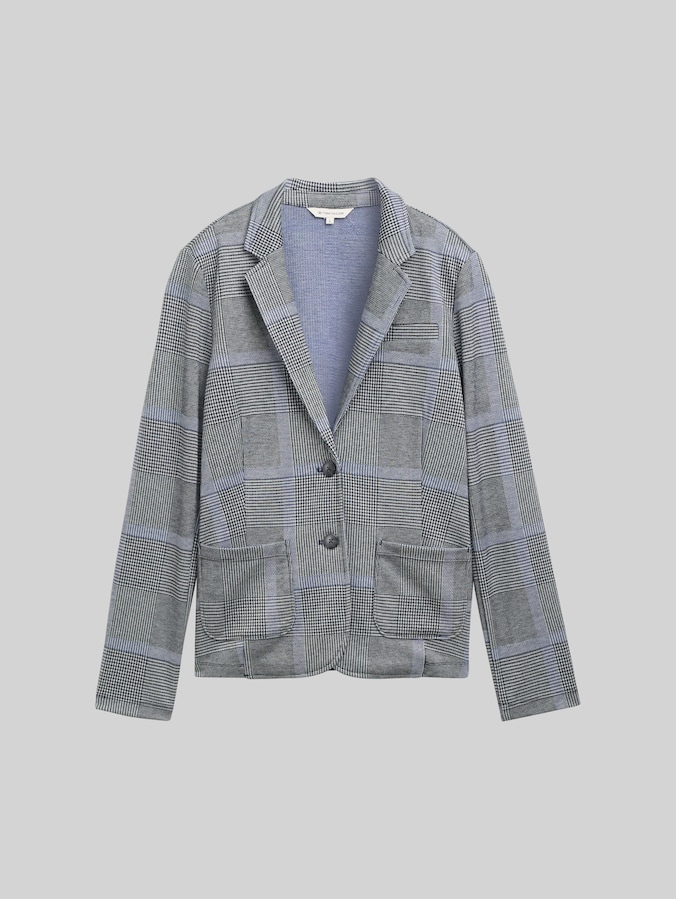 Regular Fit Blazer im Karomuster von Women, navy blue check
