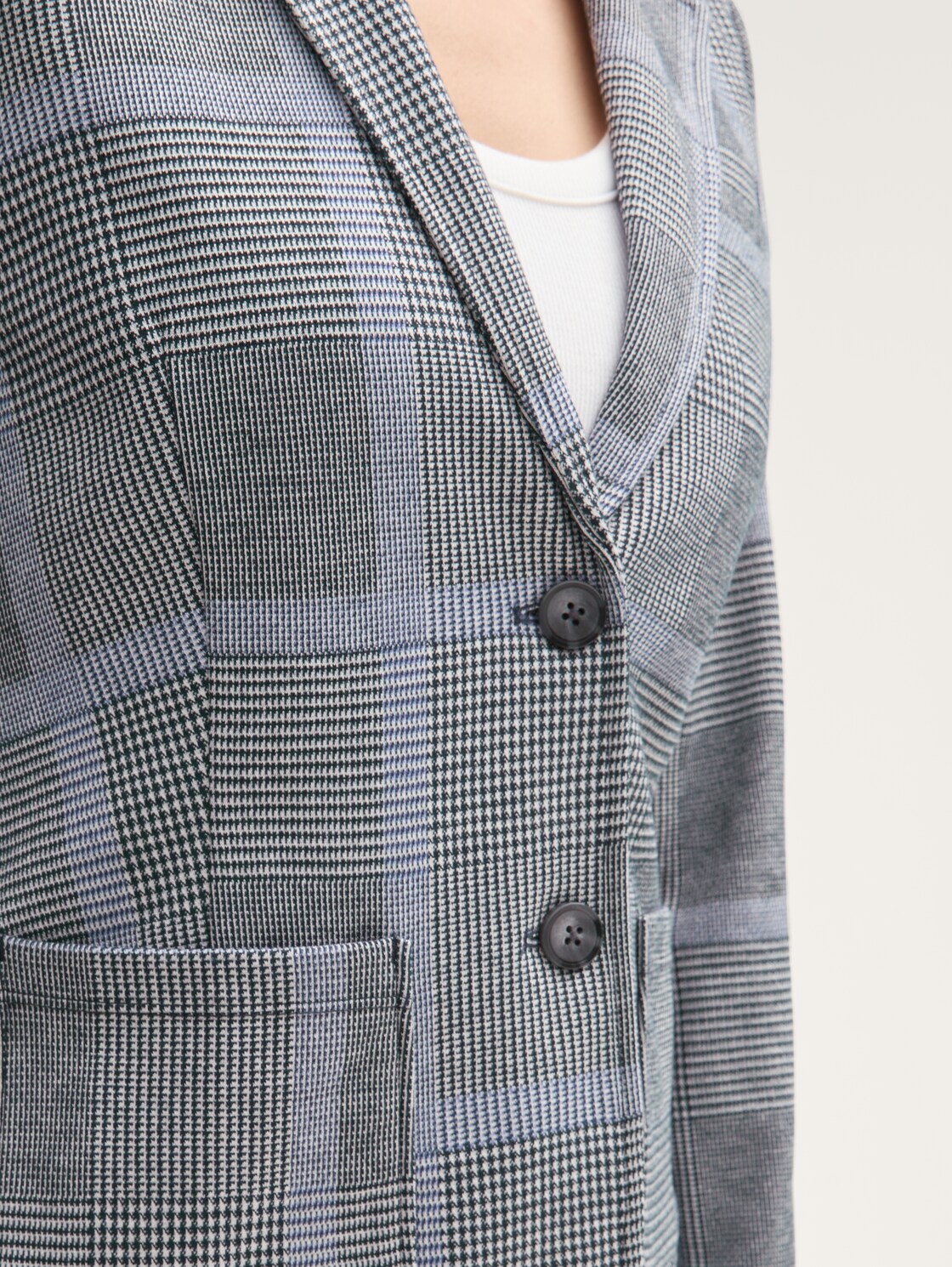 Regular Fit Blazer im Karomuster - navy blue check