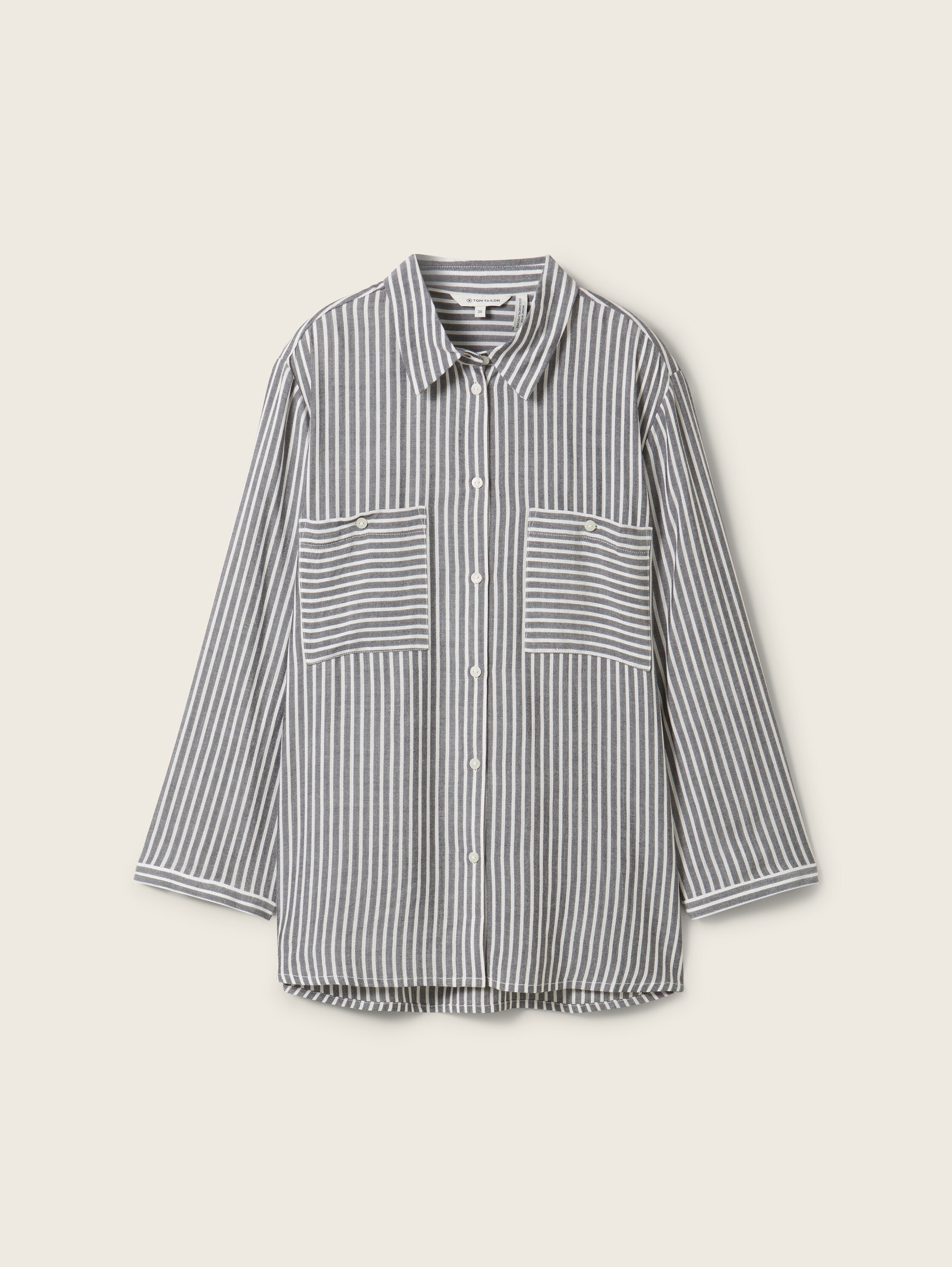 Bluse mit Streifenmuster - navy_white_thin_stripe - 