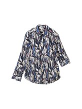 Niet geselecteerd, V-hals blouse door , blauw