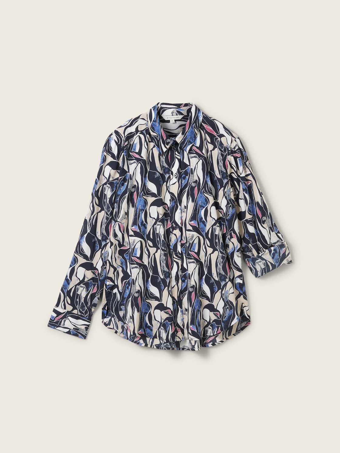 Bluse mit Muster - organic shapes design - Vorder-Produkt-Ansicht