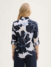Chemisier à motifs - big floral shapes design - Découpe Vue arrière du modèle