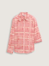 Chemisier à motifs - berry red check design - Vue de face du produit