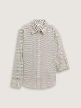 Bluse mit Muster - printed beige graphic minimal - Vorder-Produkt-Ansicht