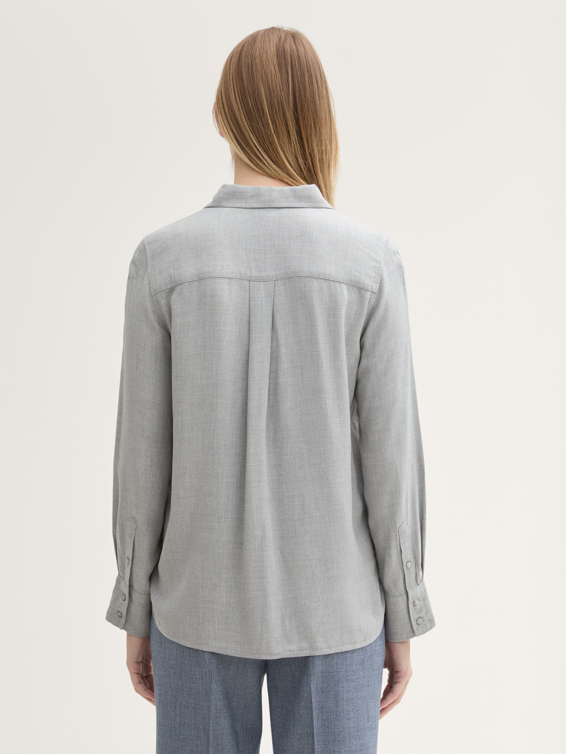 Bluse aus Viskose - medium_silver_grey_melange - 