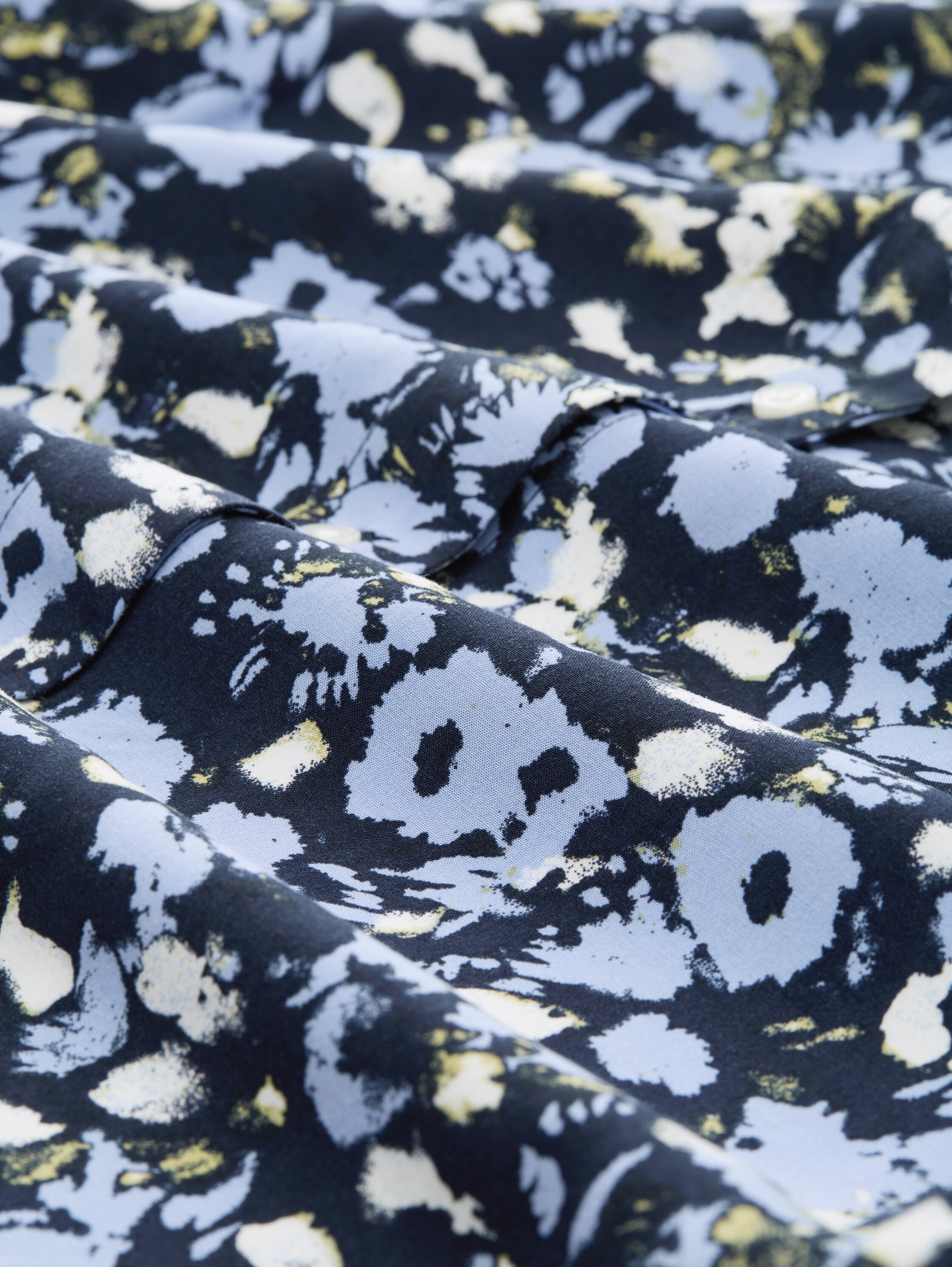 Loose Fit Bluse aus Viskose - blue_autumn_floral_design - 