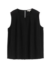 Geselecteerd, Geplooide top door Tom Tailor, zwart