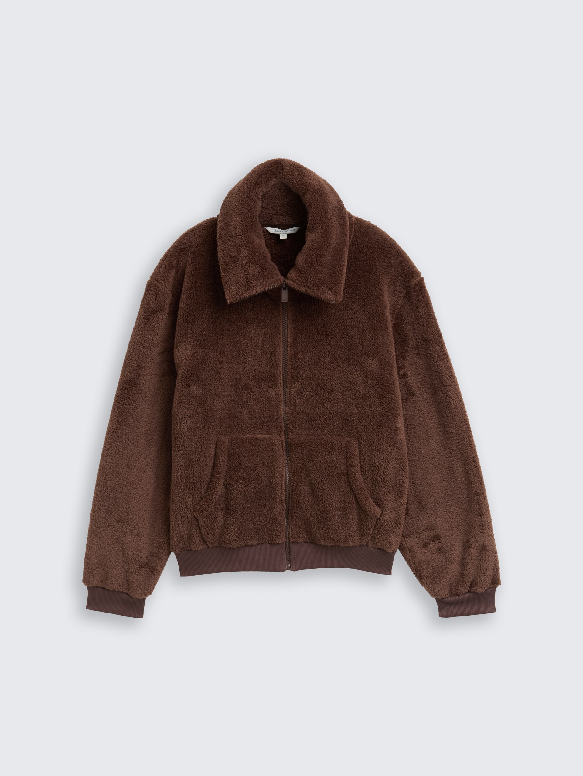 Teddy Sweatjacke - soft chocolate brown - Vorder-Produkt-Ansicht