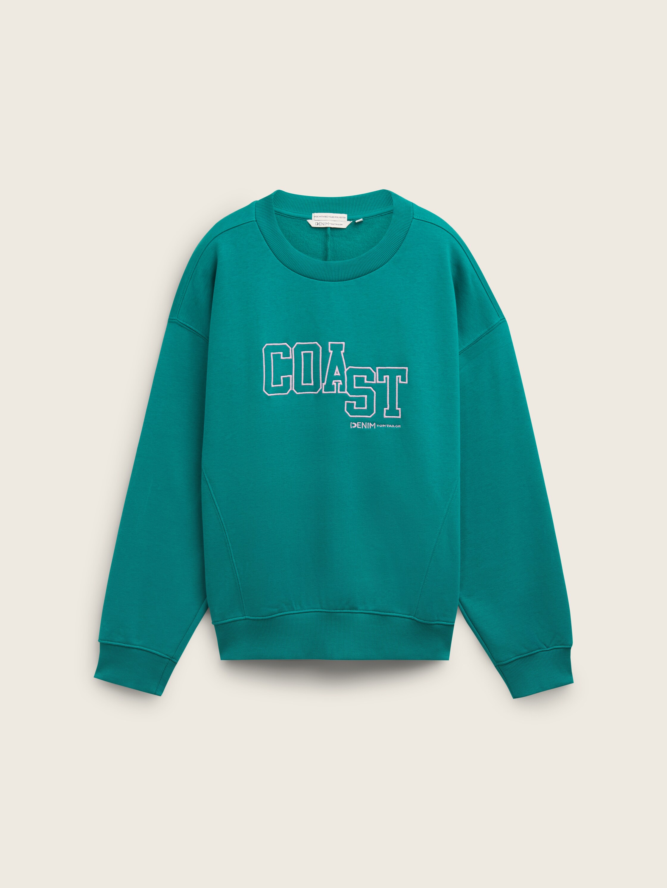College Sweatshirt mit Reißverschluss - jade_green - 