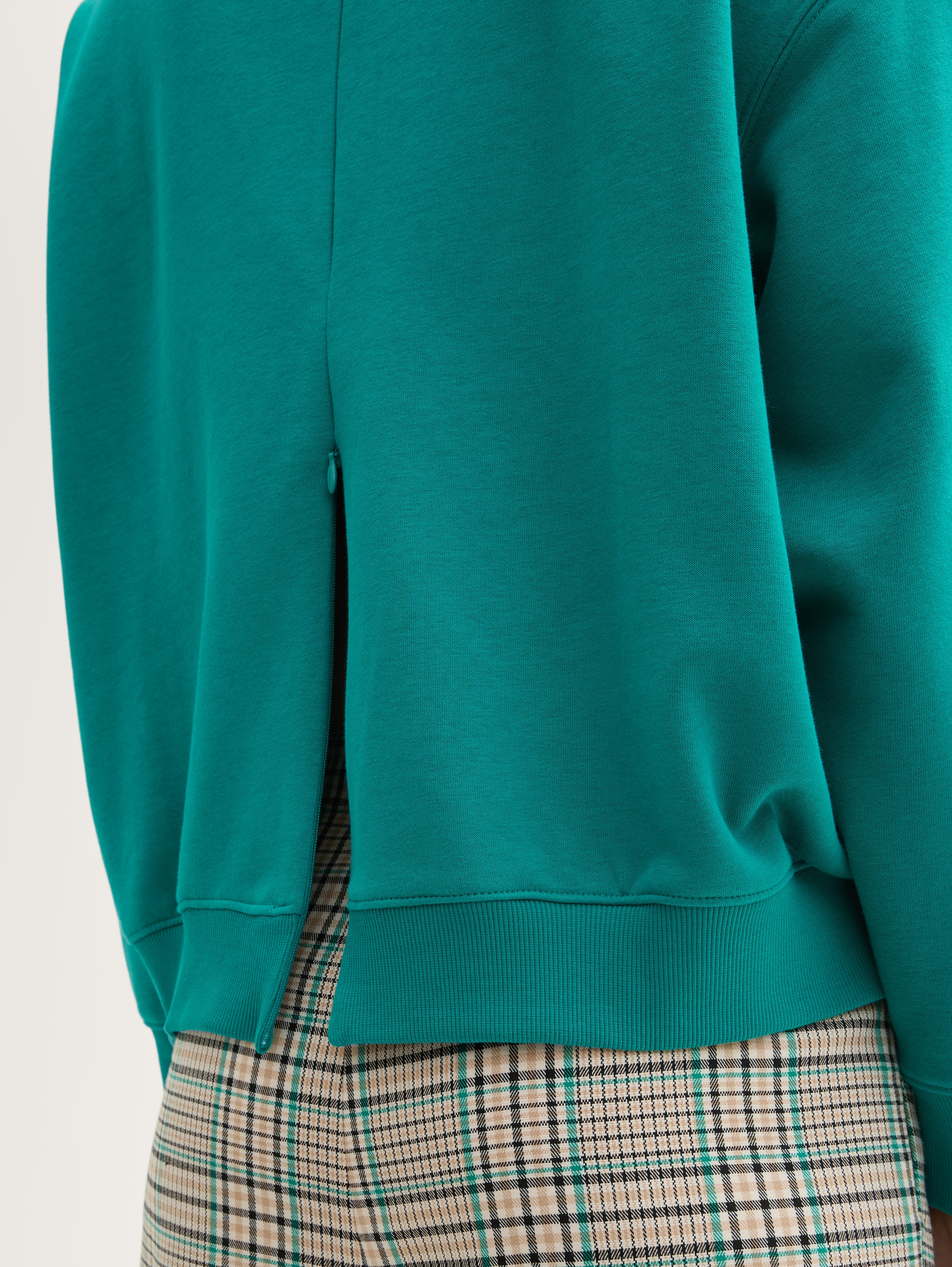 College Sweatshirt mit Reißverschluss - jade_green - 