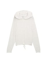 Geselecteerd, Jersey hoodie in gemêleerde look door Tom Tailor, wit