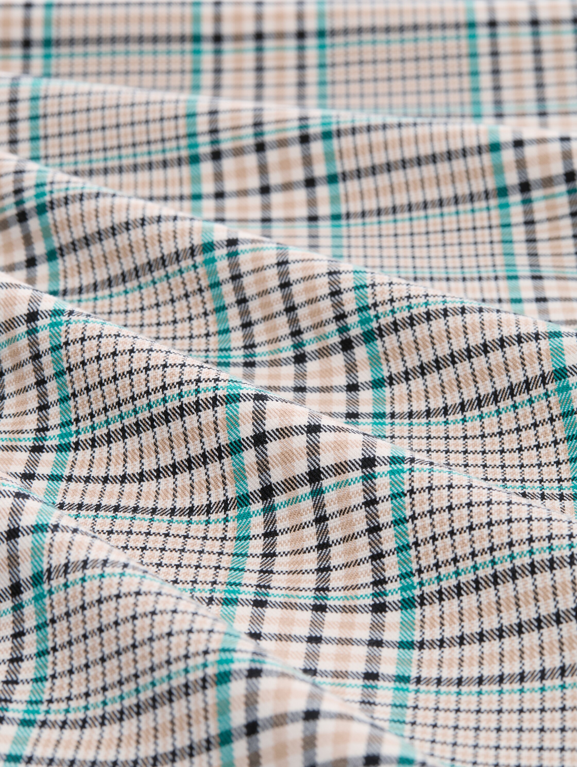 Checked mini skirt - beige_green_check - 