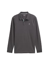 Geselecteerd, Piqué-poloshirt met lange mouwen door Tom Tailor, grauw