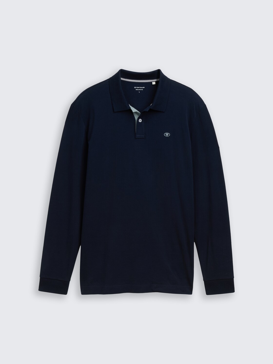 Langarm Piqué Poloshirt - sky captain blue