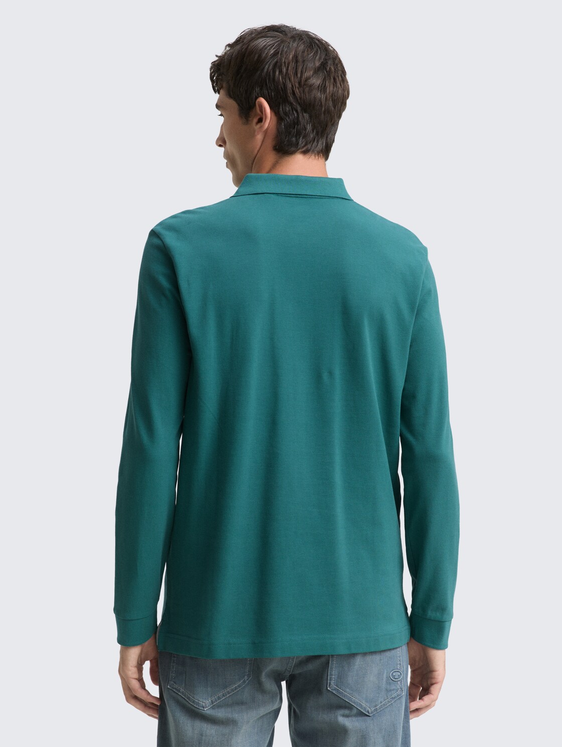 Langarm Piqué Poloshirt - Jasper Green