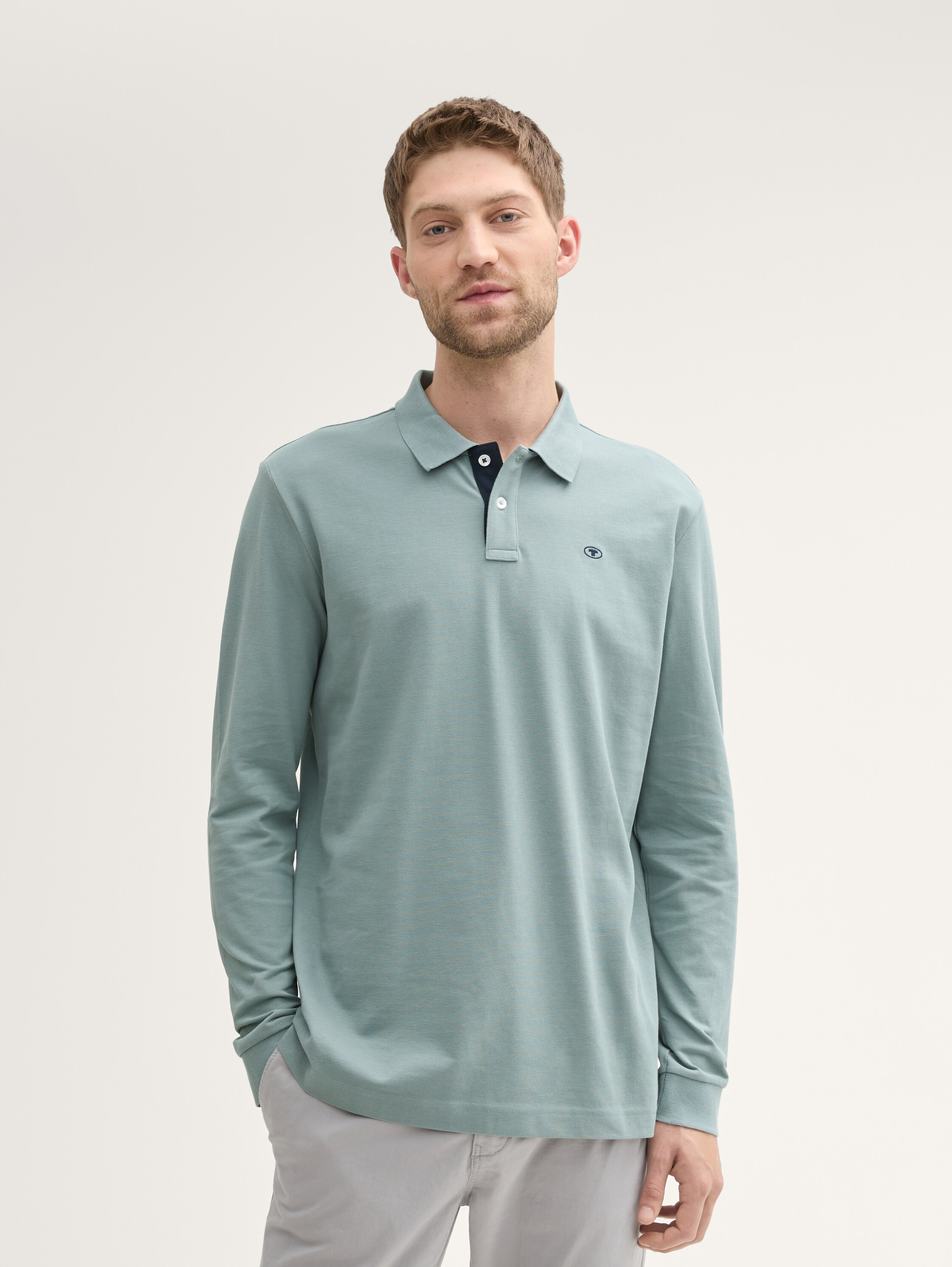 Langärmliges Piqué Poloshirt - 2