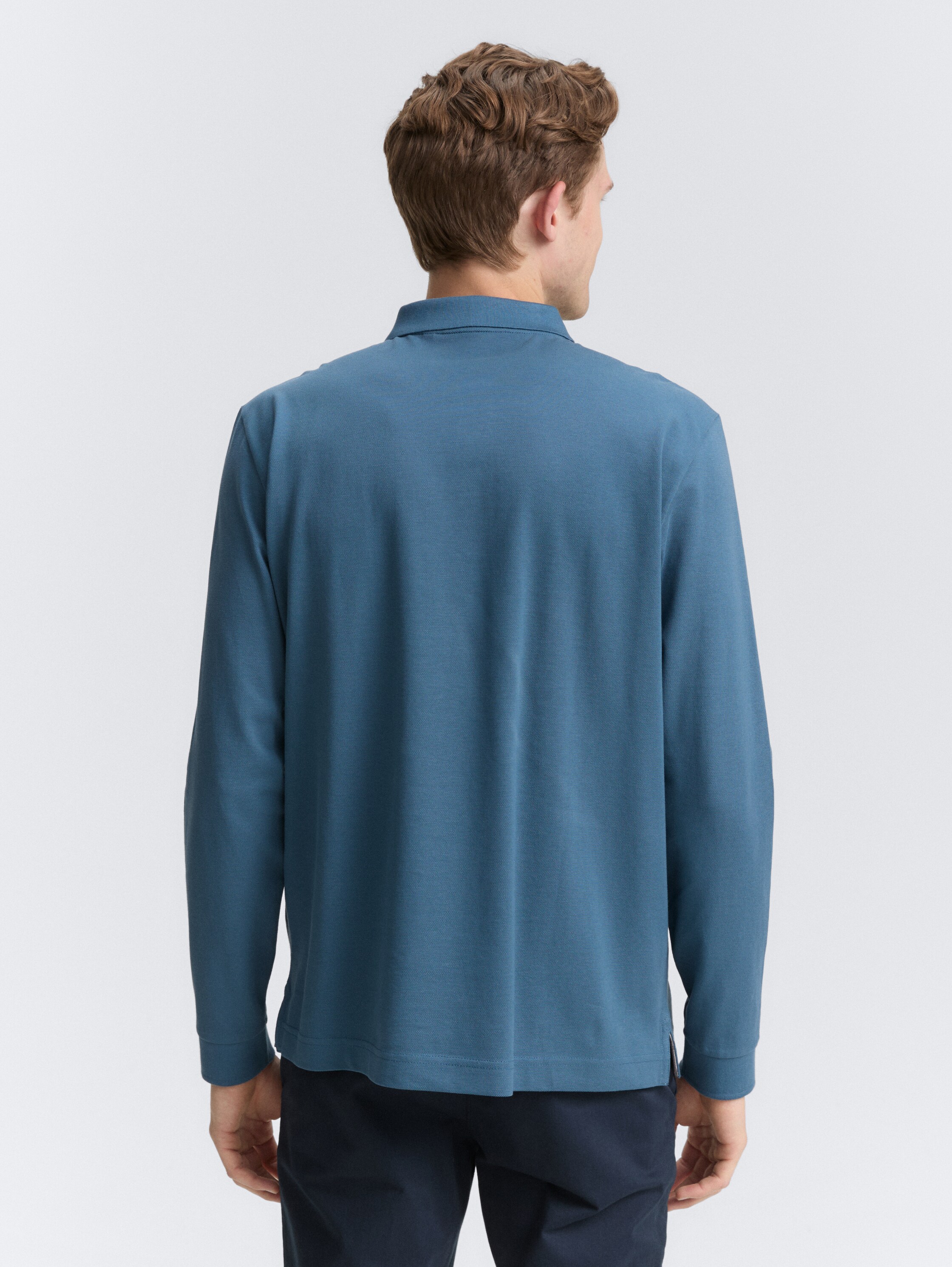 Longsleeve Piqué Poloshirt - real_teal_blue - 