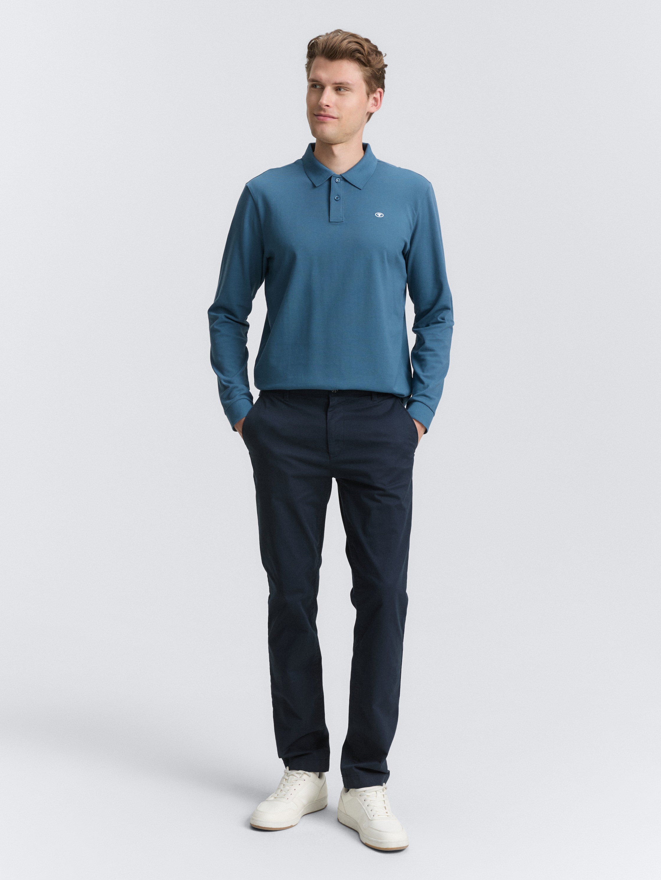 Longsleeve Piqué Poloshirt - real_teal_blue - 