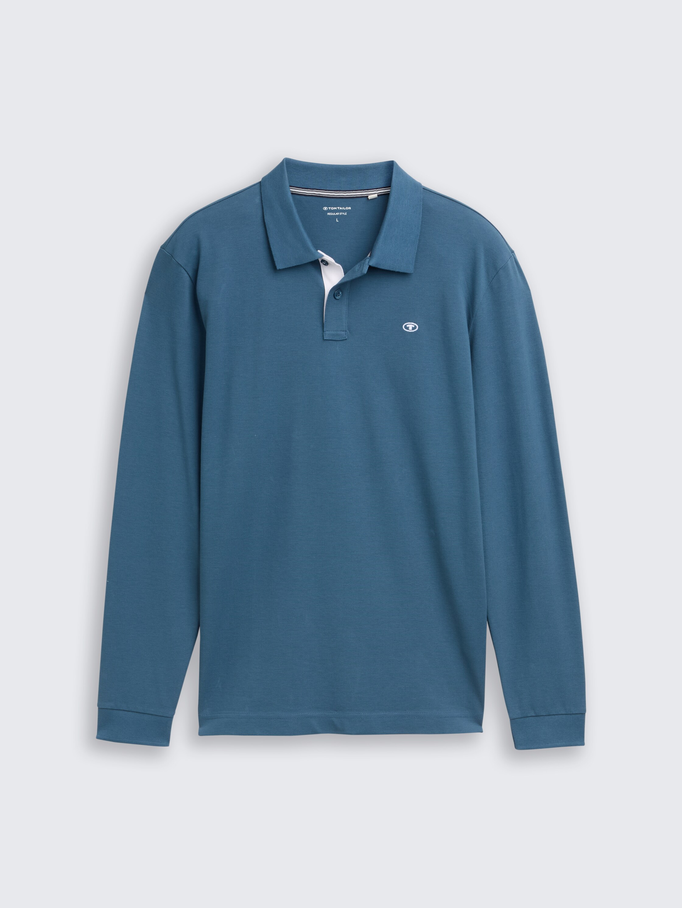 Longsleeve Piqué Poloshirt - real_teal_blue - 