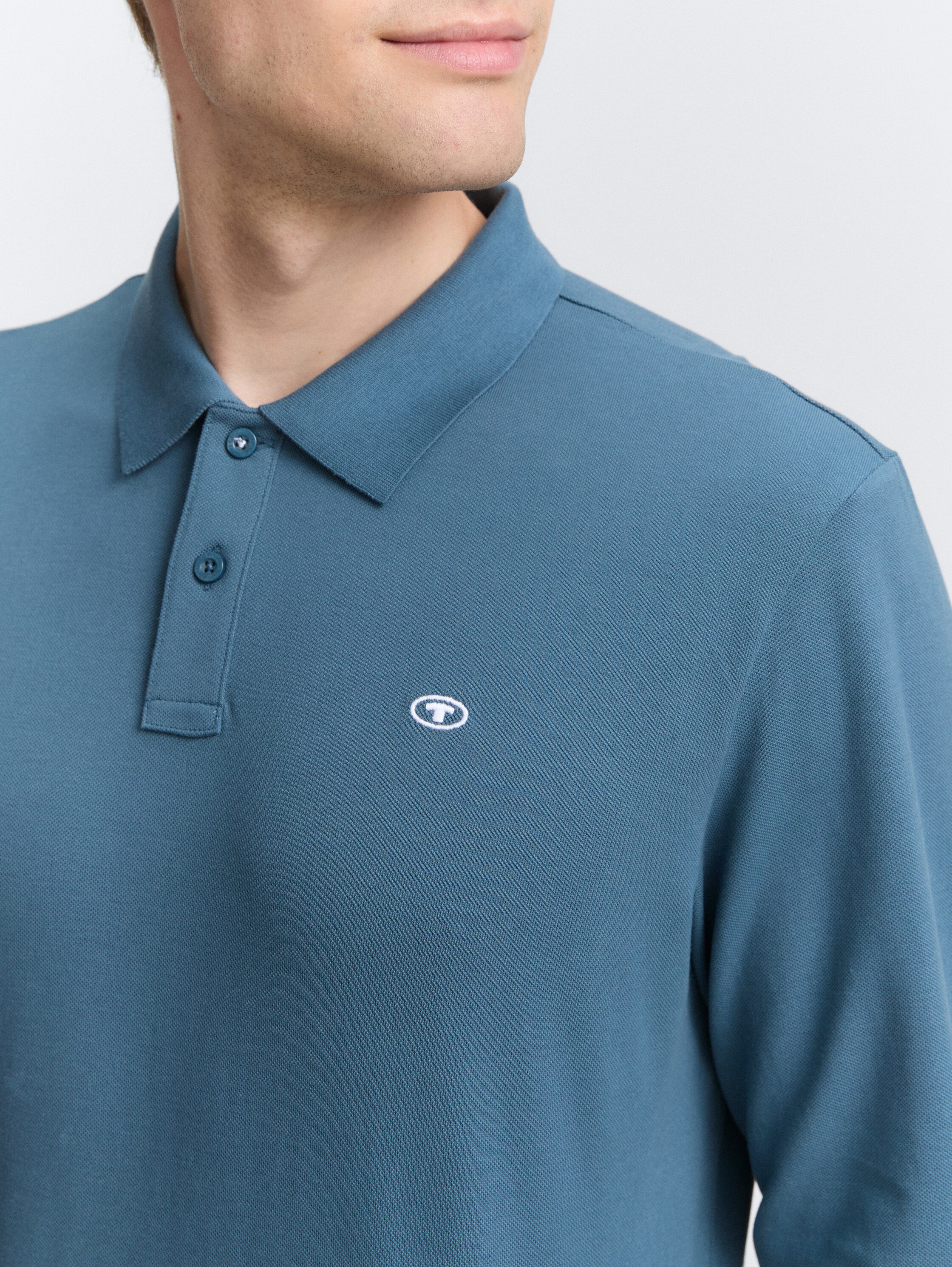 Longsleeve Piqué Poloshirt - real_teal_blue - 