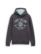 Ausgewählt, Hoodie Sweatshirt mit Logo-Print von Tom Tailor, schwarz
