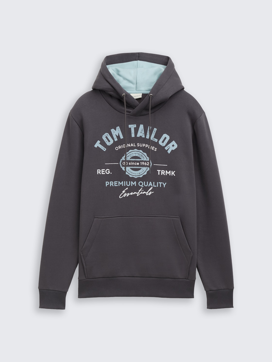 Hoodie Sweatshirt mit Logo-Print - Tarmac Grey - Vorder-Produkt-Ansicht