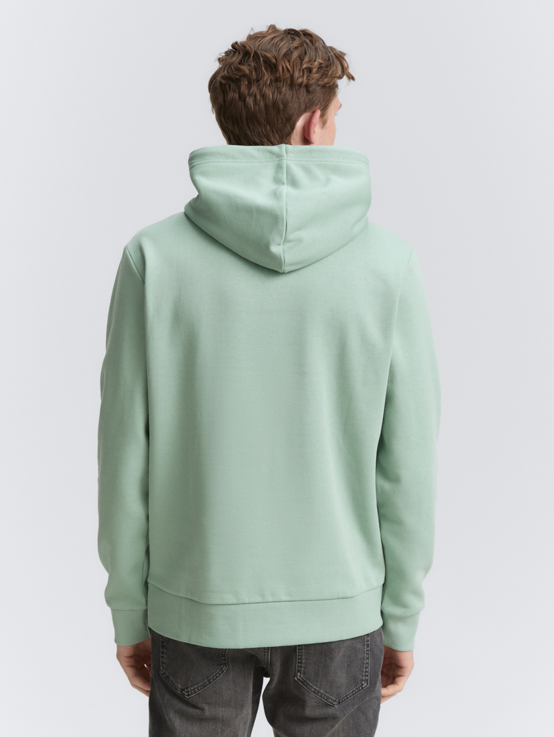 Hoodie Sweatshirt mit Logo-Print - dust_green - 