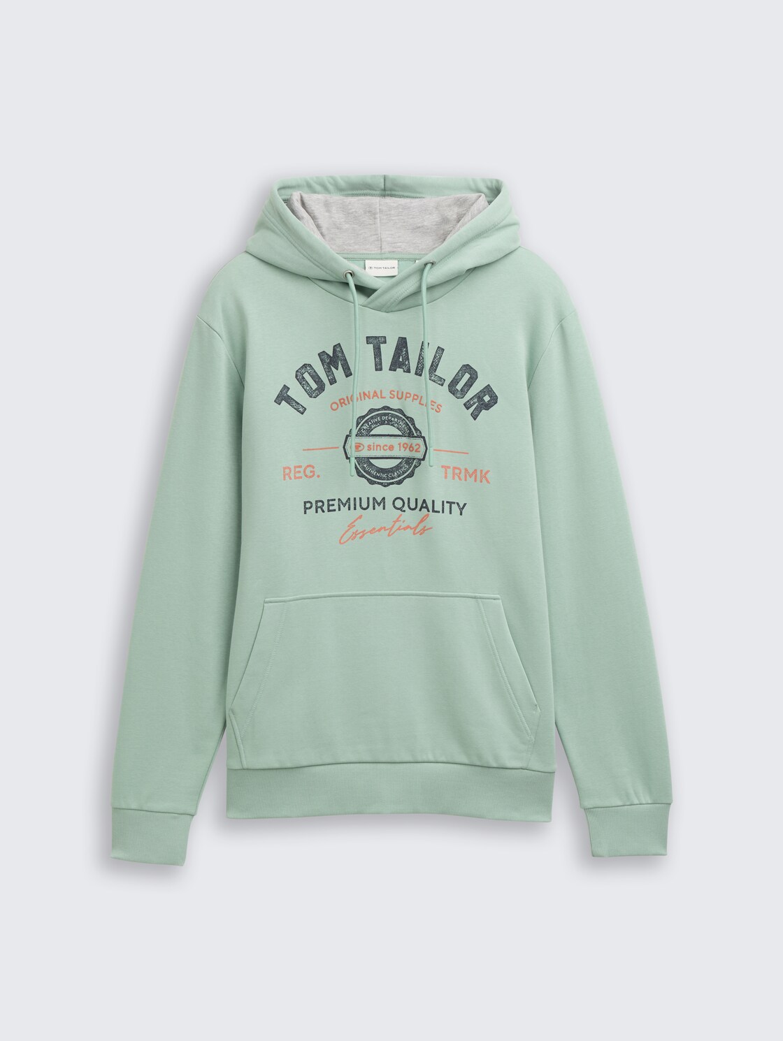 Hoodie Sweatshirt mit Logo-Print - dust green - Vorder-Produkt-Ansicht