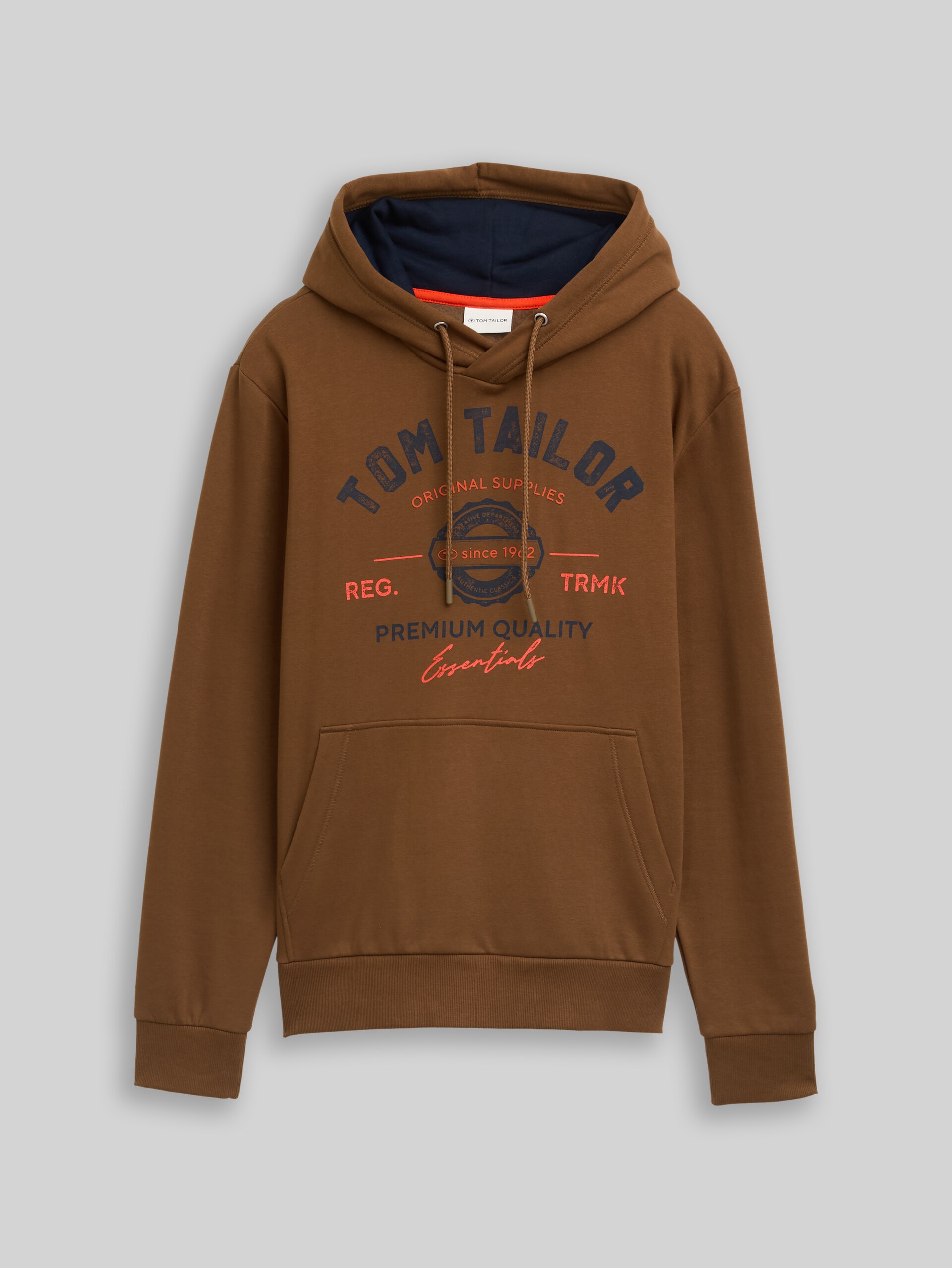 Hoodie Sweatshirt with logo print - dark palm - Front product view
