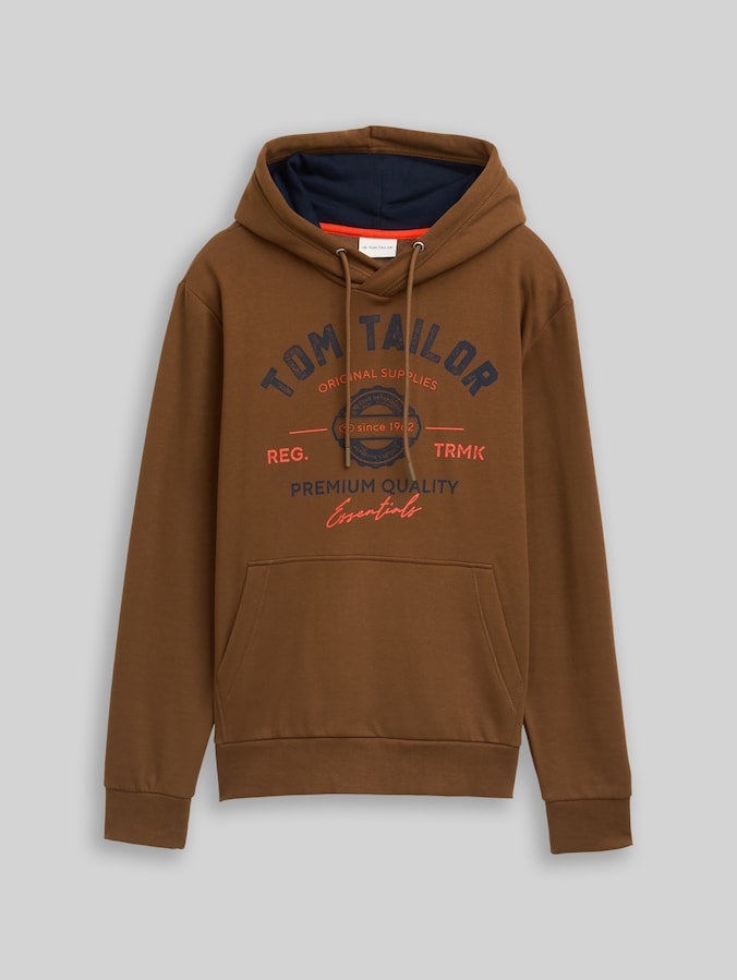 Hoodie Sweatshirt mit Logo-Print von Men, dark palm