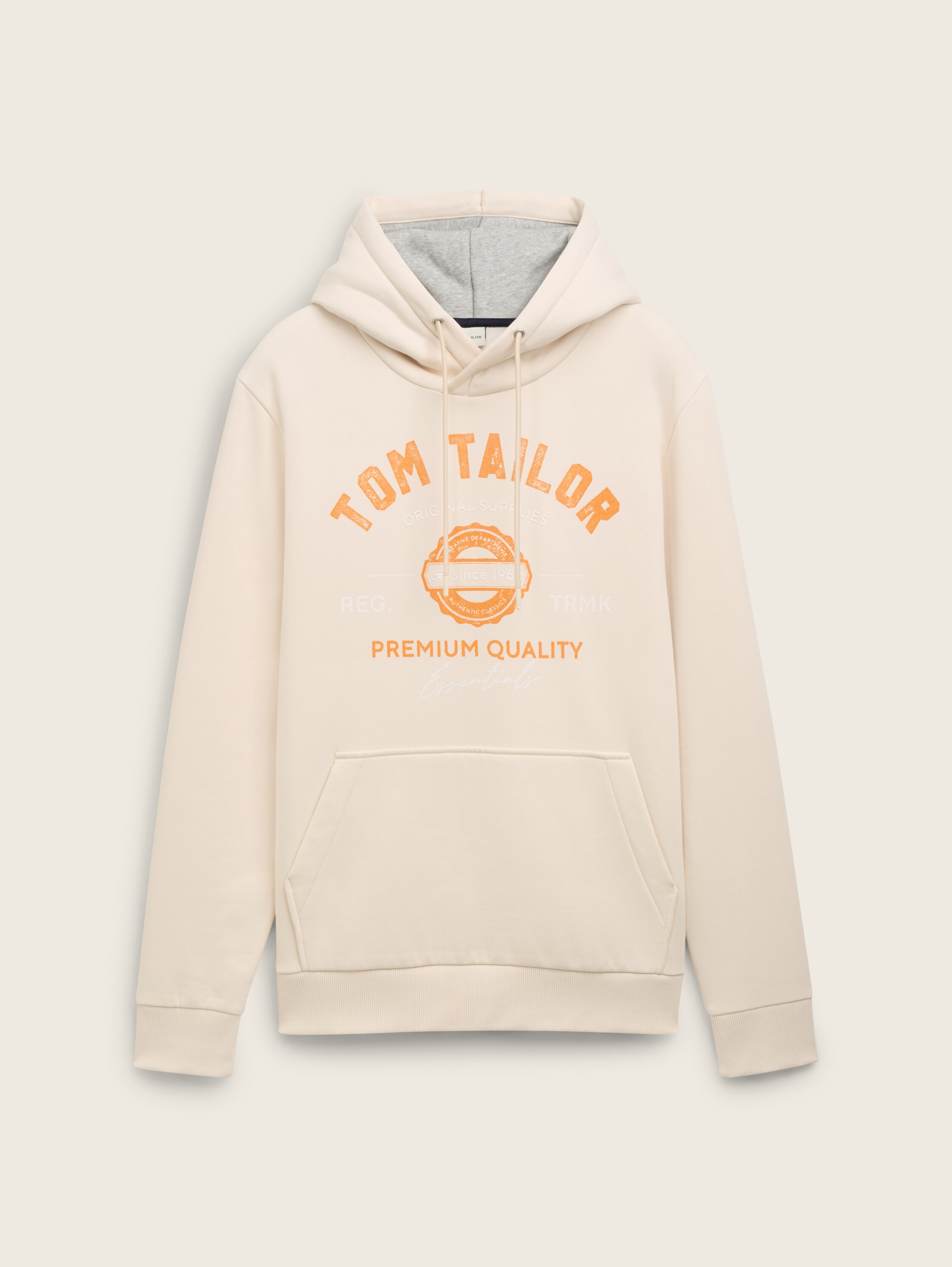 Hoodie Sweatshirt mit Logo-Print - smooth_light_sand - 